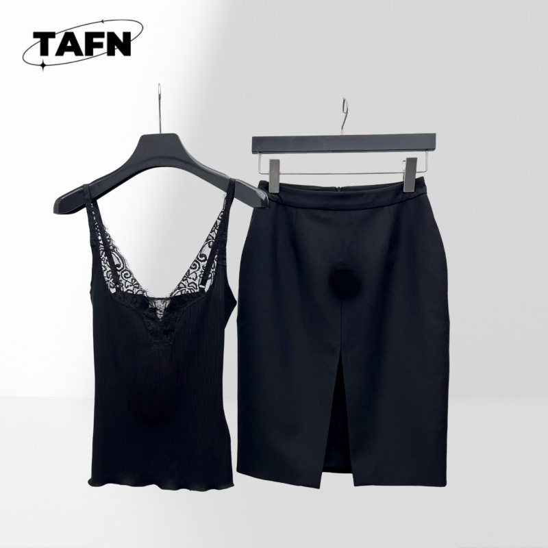 Formal Wear Women Us - Fashion-Forward Damen-Rock- und Top-Set, einfach zu