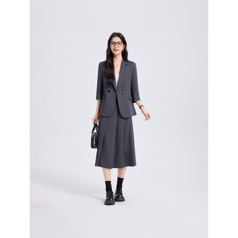Women Formal Wear Interview - Marineblauer Damenanzug für Frühling und Herbst,