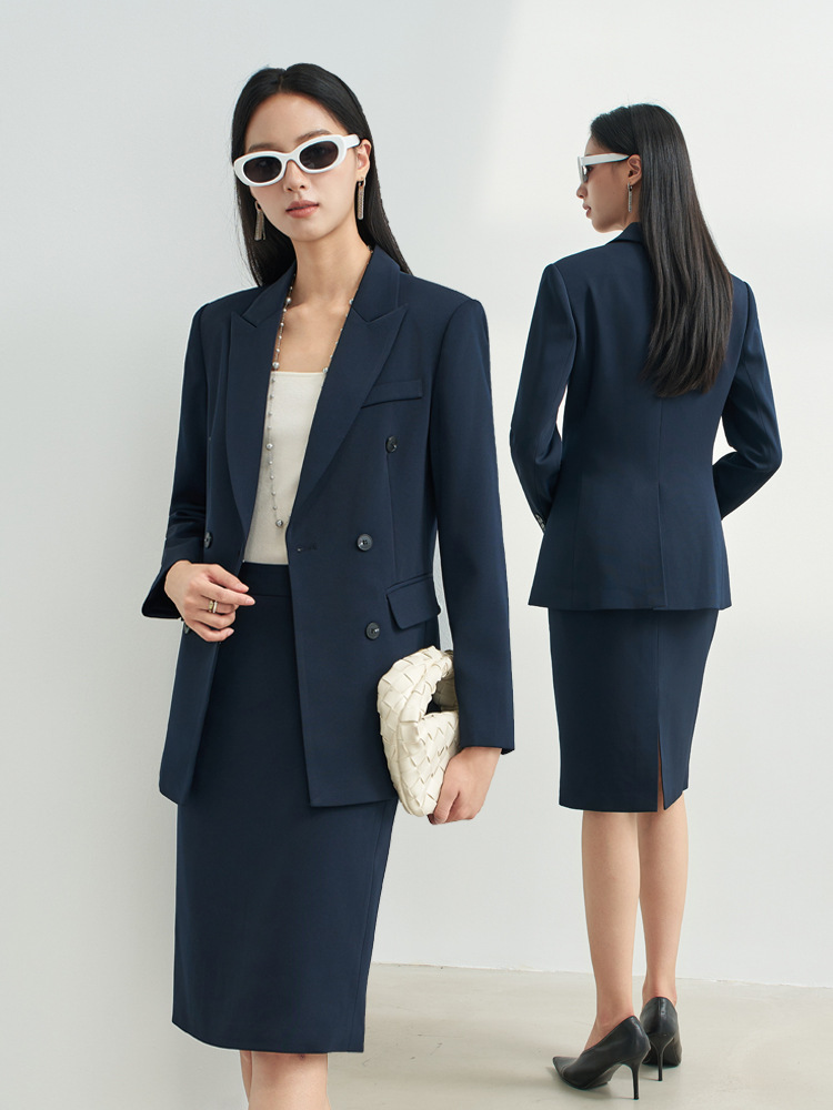 Women Formal Wear Interview - Marineblauer Professioneller Hosenanzug für Damen, Formelle