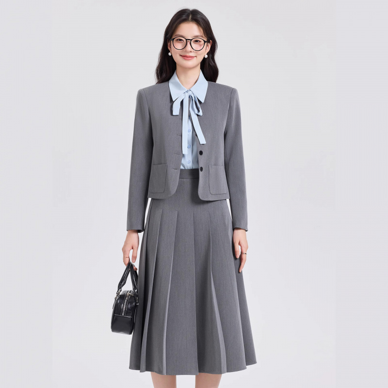 Graues kurzes Anzugset für Dam – Women Formal Wear Interview Bewertung und Preis