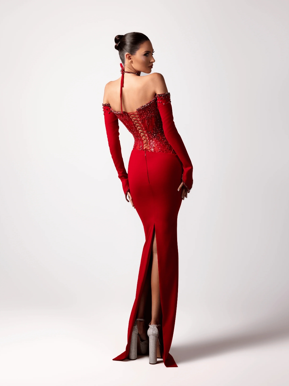 Rotes, sexy Neckholder-Abendkl – Formal Gala Wear Women Bewertung und Preis