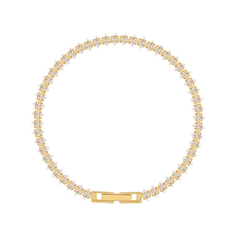 Zierliches Gold-CZ-Armband – F – Formal Gala Wear Women Bewertung und Preis