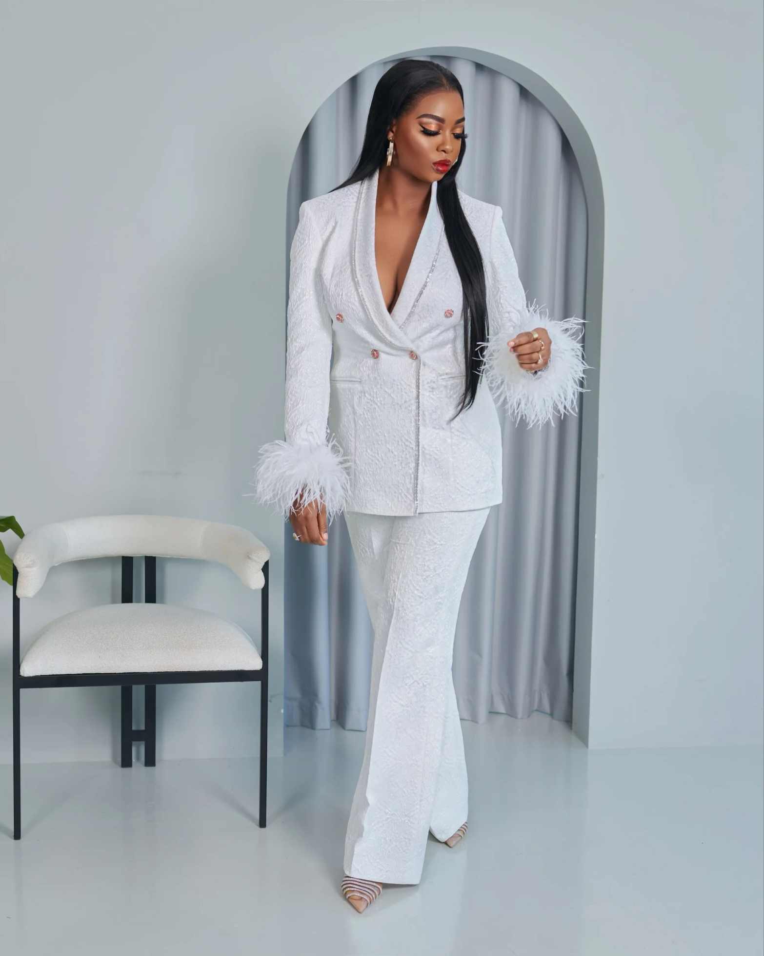 Formelle Damen-Jacken-Sets mit – Women Formal Wear For Graduation Bewertung und Preis