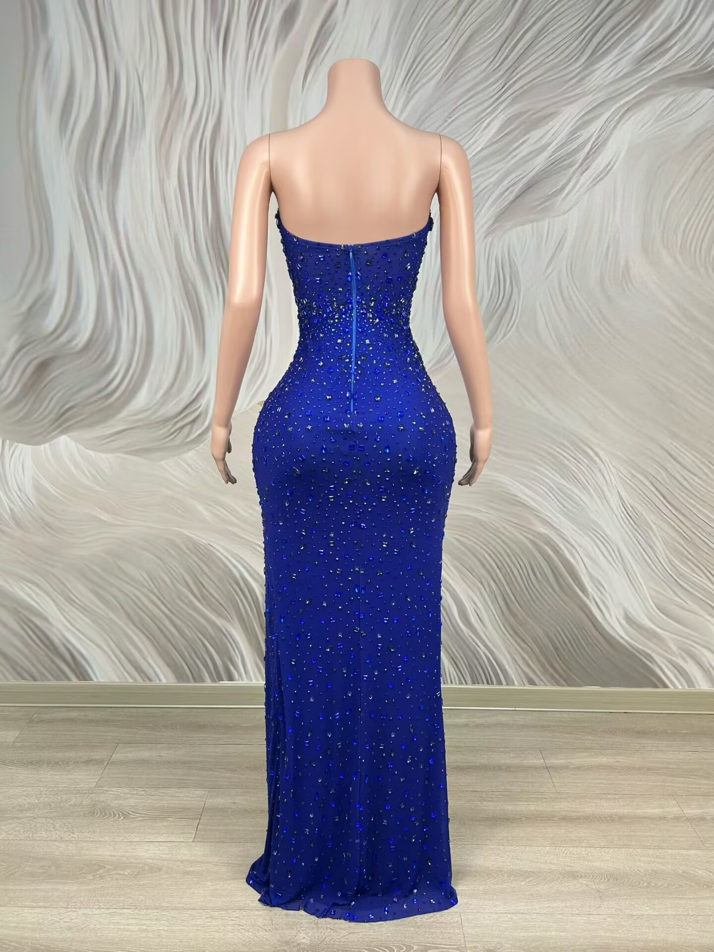 Funkelndes Strass Blaues Träge – Formal Gala Wear Women Bewertung und Preis